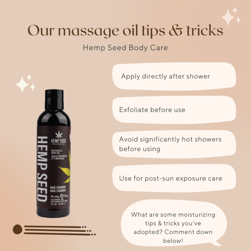 Hemp Seed Massage & Body Oil - Coco's Candyland