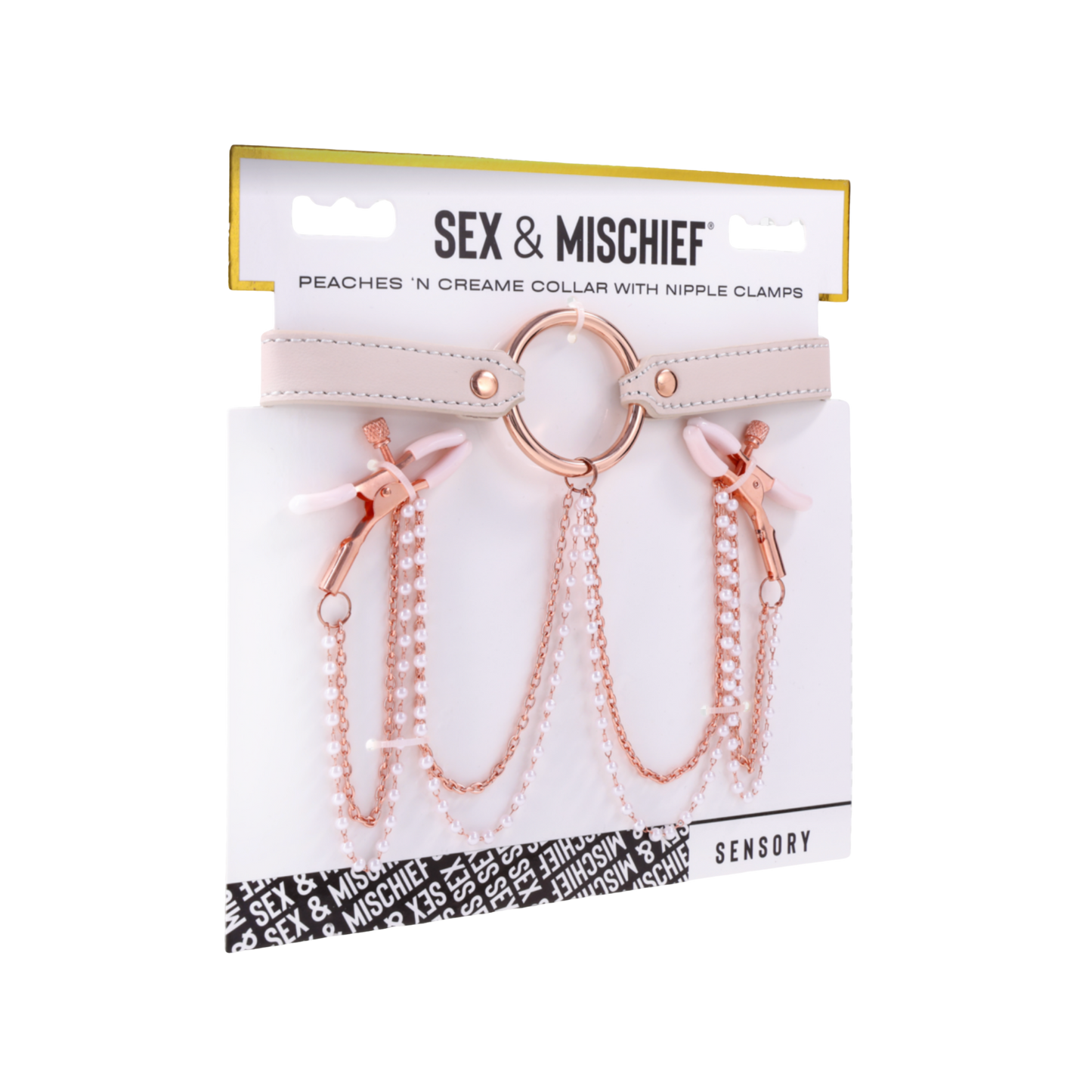 Peaches 'n CreaMe Collar with Nipple Clamps - Coco's Candyland