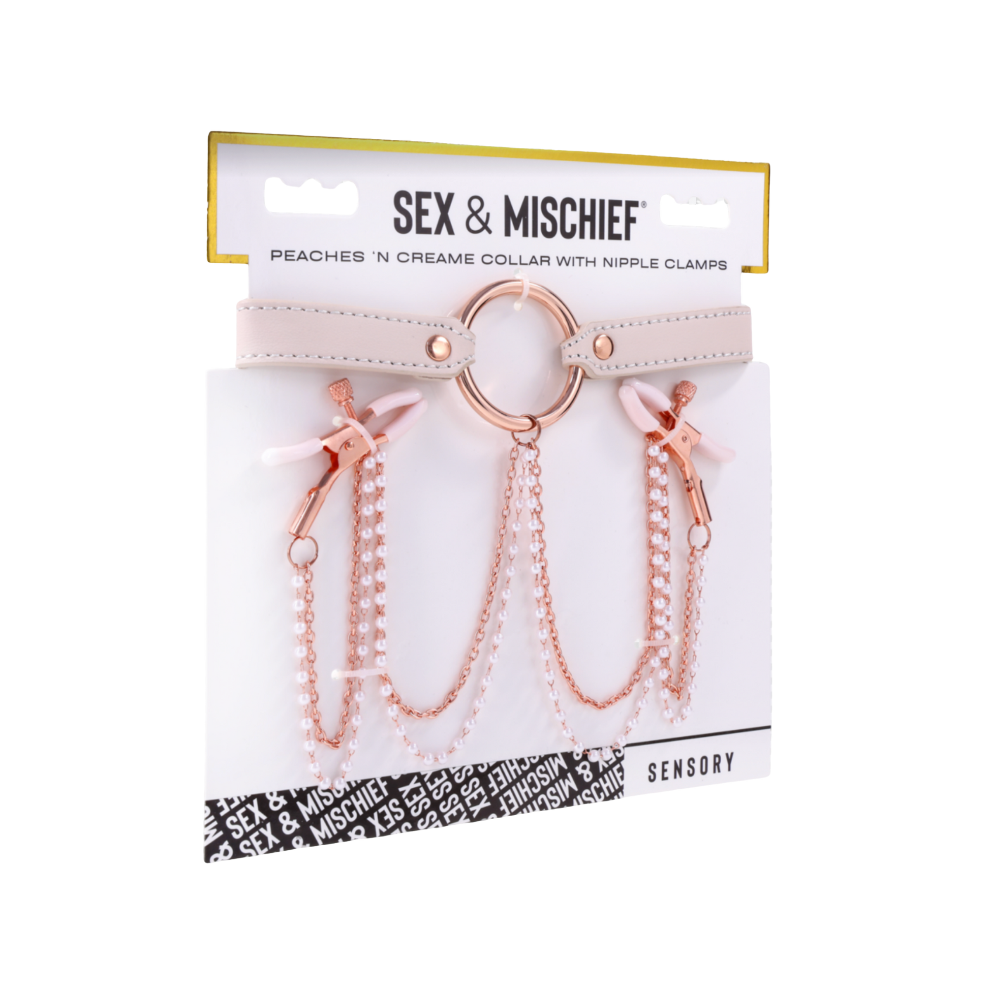 Peaches 'n CreaMe Collar with Nipple Clamps - Coco's Candyland