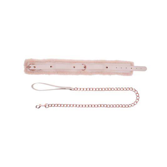 Peaches 'n CreaMe Fur Collar & Leash